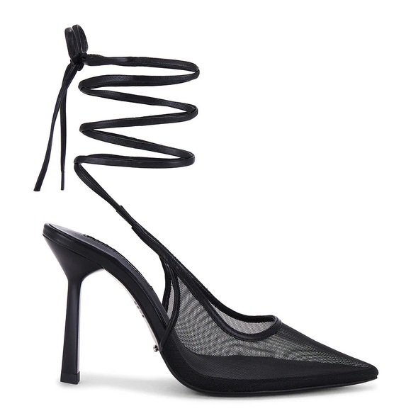 Tony Bianco Gazelle Heels in Black Nylon | SLIGHTLY USED - Picture 1 of 12